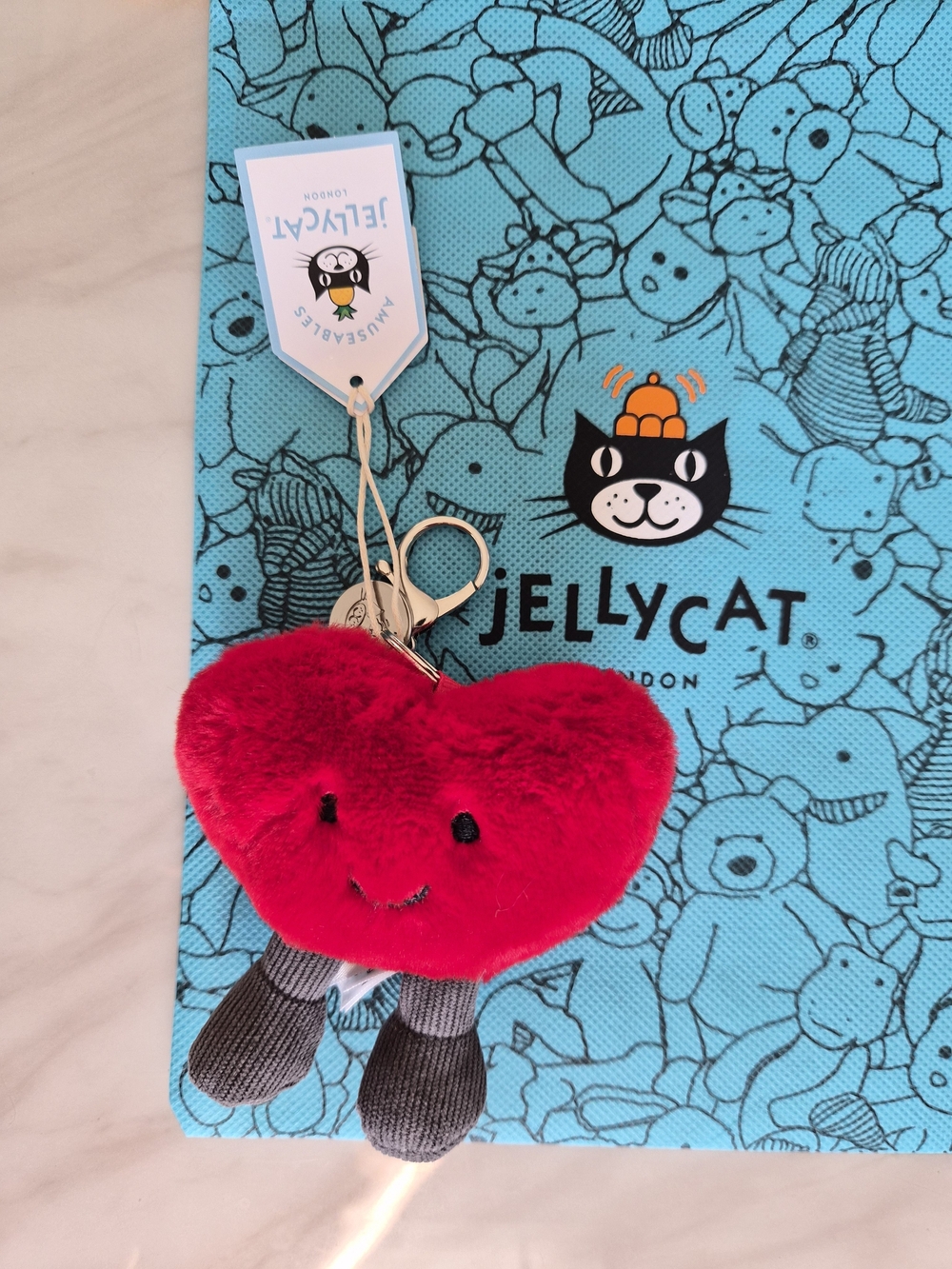 Jellycat Red Heart Bag Charm